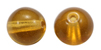 smooth round glass beads topaz