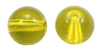 smooth round glass beads yellow