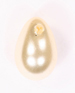 tear drop ivory cream pearls - top hole