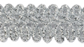 wide silver metallic gimp braid approx 17mm wide
