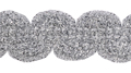 silver metallic fancy braid approz 22mm wide