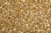 small seed beads - crystal gold lined