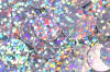 sequins - spangles - silver laser