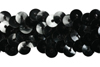 stretch sequin trim black