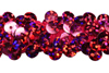 stretch sequin trim cerise laser