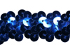 stretch sequin trim dark royal blue