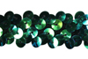 stretch sequin trim black oil slick