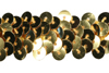 stretch sequin trim gold