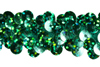 stretch sequin trim emerald green laser