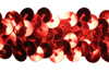 stretch sequin trim red