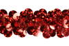 stretch sequin trim red laser