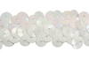 stretch sequin trim iridescent white mother of pearl