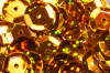 sequins - spangles - orange laser