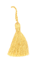 gold metallic tassels 70mm long