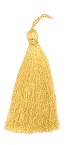 gold metallic tassels 130mm long